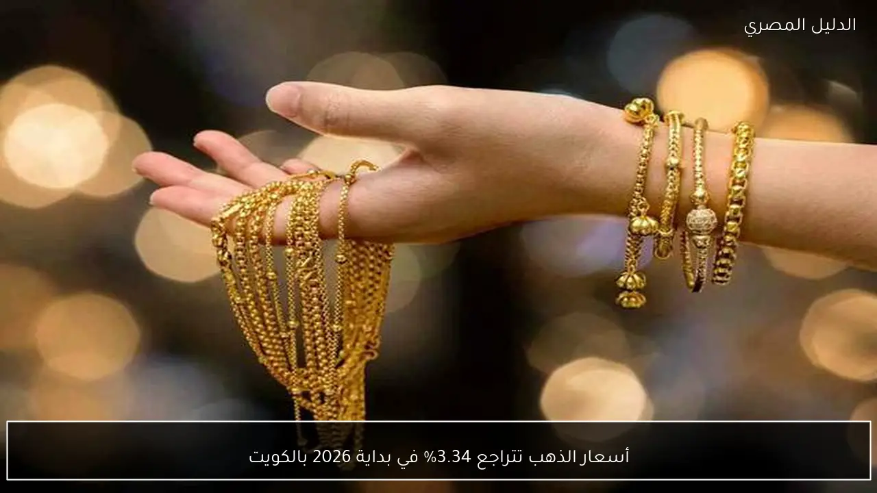 أسعار الذهب تتراجع 3.34% في بداية 2026 بالكويت
