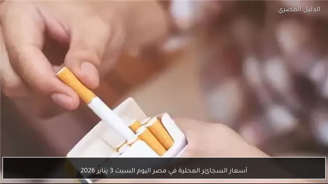 أسعار السجائر المحلية في مصر اليوم السبت 3 يناير 2026