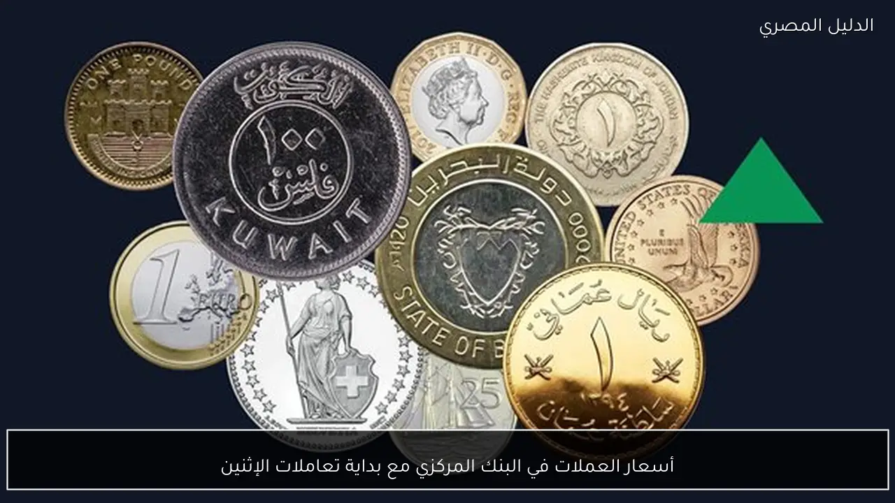 أسعار العملات في البنك المركزي مع بداية تعاملات الإثنين