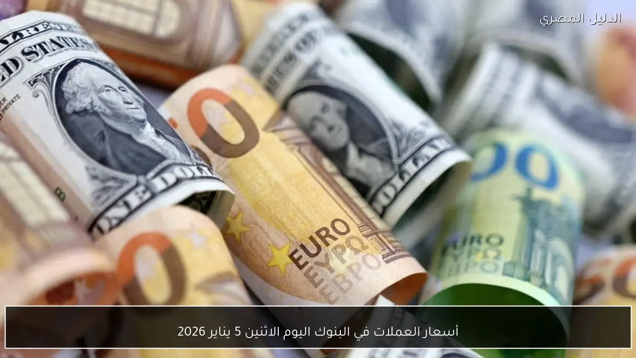 أسعار العملات في البنوك اليوم الاثنين 5 يناير 2026