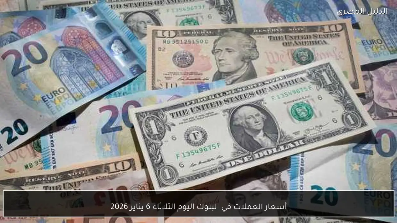 أسعار العملات في البنوك اليوم الثلاثاء 6 يناير 2026