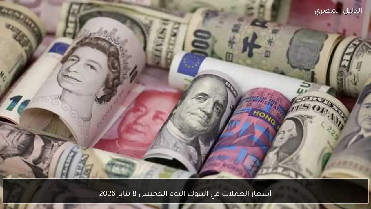 أسعار العملات في البنوك اليوم الخميس 8 يناير 2026