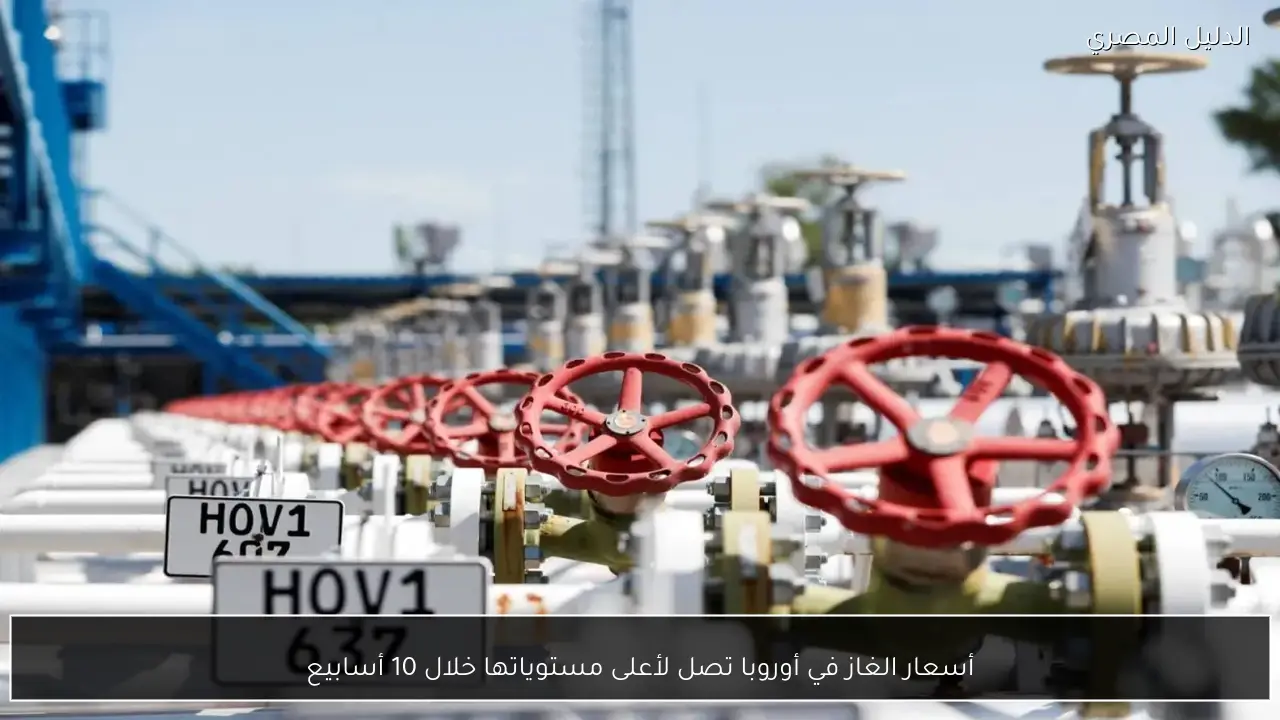 أسعار الغاز في أوروبا تصل لأعلى مستوياتها خلال 10 أسابيع