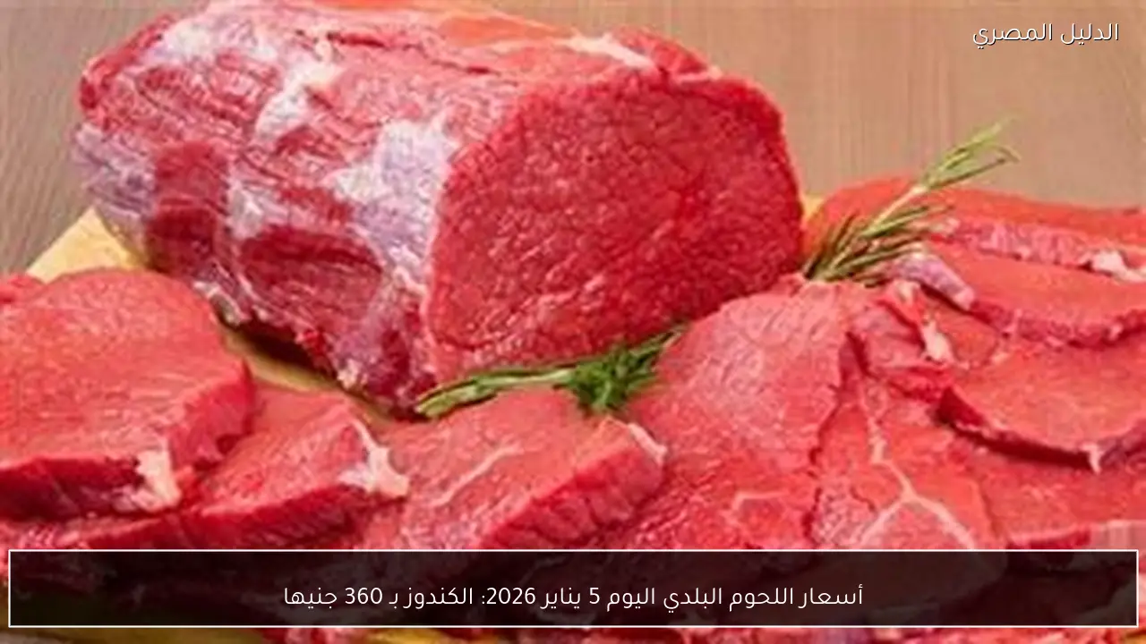 أسعار اللحوم البلدي اليوم 5 يناير 2026: الكندوز بـ 360 جنيها