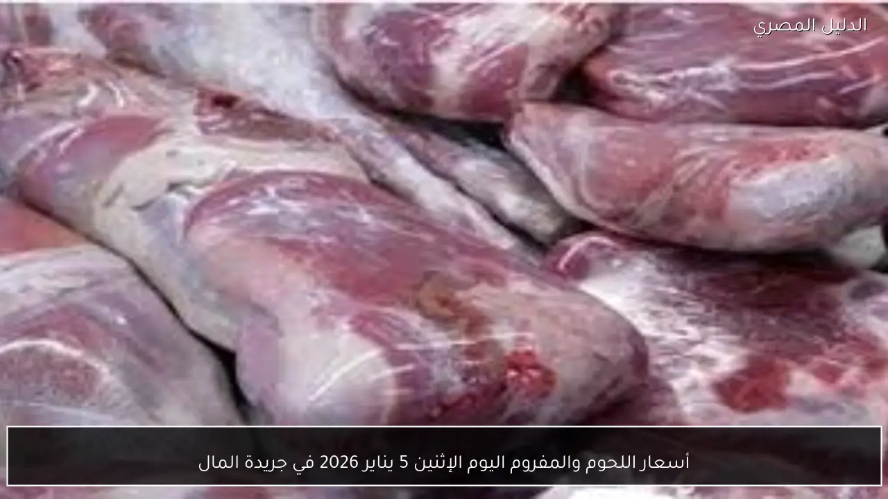 أسعار اللحوم والمفروم اليوم الإثنين 5 يناير 2026 في جريدة المال