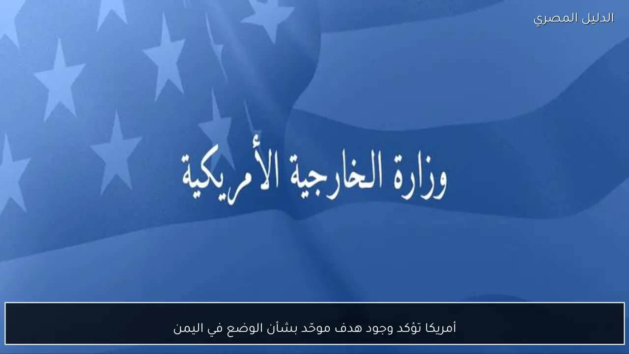 أمريكا تؤكد وجود هدف موحّد بشأن الوضع في اليمن