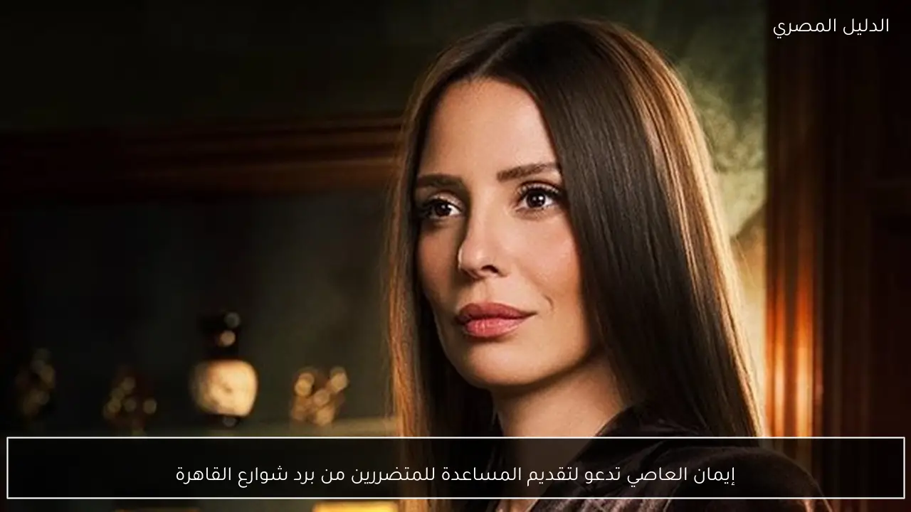 إيمان العاصي تدعو لتقديم المساعدة للمتضررين من برد شوارع القاهرة