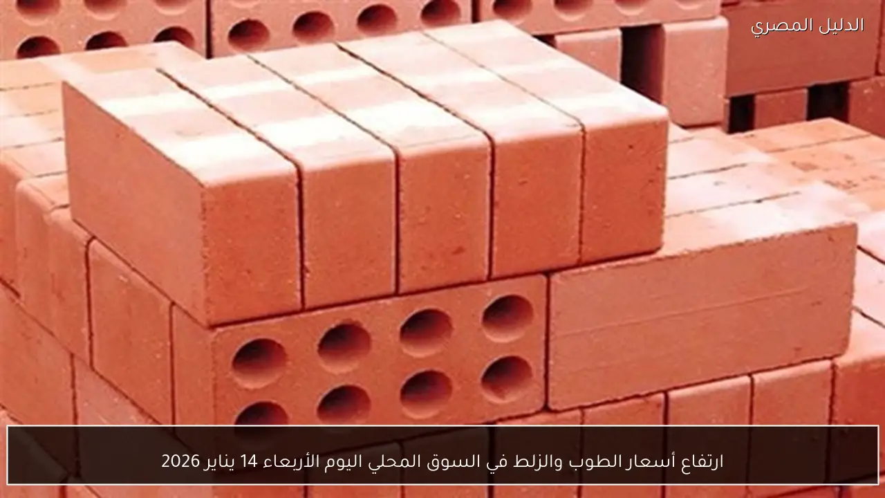 ارتفاع أسعار الطوب والزلط في السوق المحلي اليوم الأربعاء 14 يناير 2026