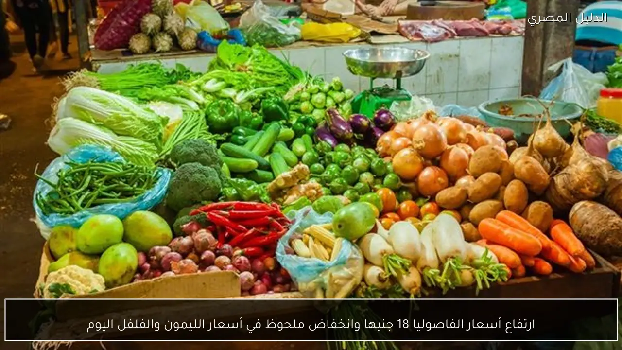 ارتفاع أسعار الفاصوليا 18 جنيها وانخفاض ملحوظ في أسعار الليمون والفلفل اليوم