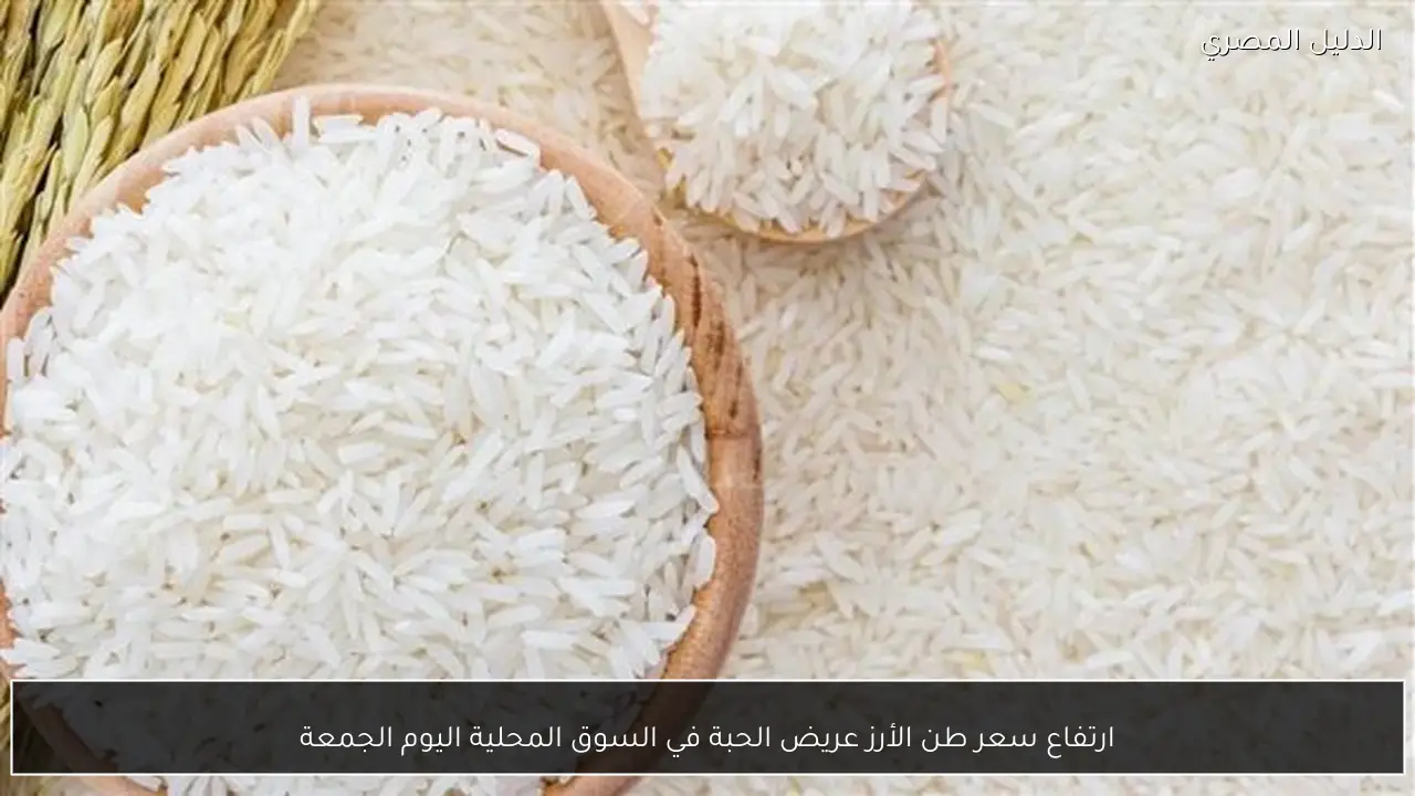 ارتفاع سعر طن الأرز عريض الحبة في السوق المحلية اليوم الجمعة