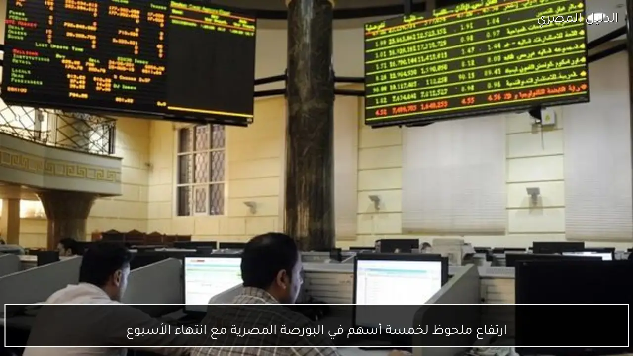 ارتفاع ملحوظ لخمسة أسهم في البورصة المصرية مع انتهاء الأسبوع