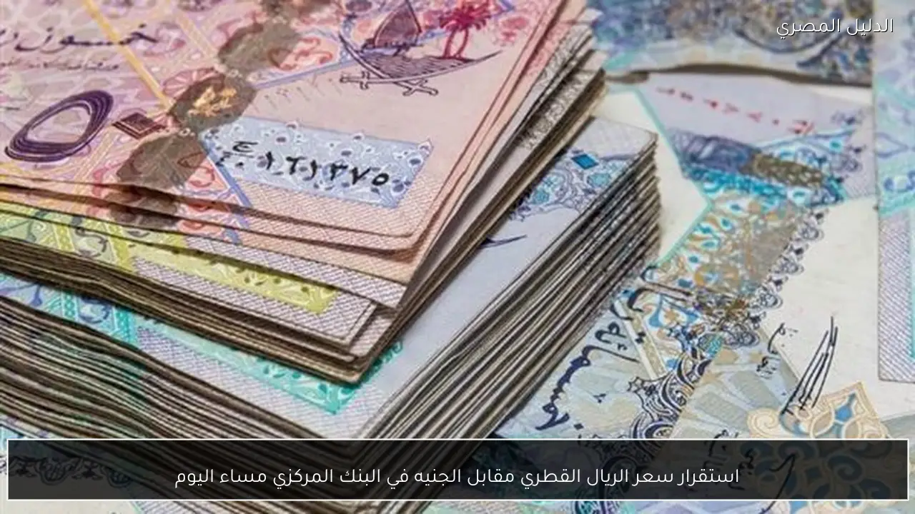 استقرار سعر الريال القطري مقابل الجنيه في البنك المركزي مساء اليوم