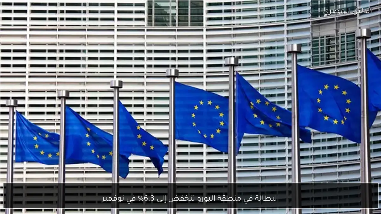 البطالة في منطقة اليورو تنخفض إلى 6.3% في نوفمبر