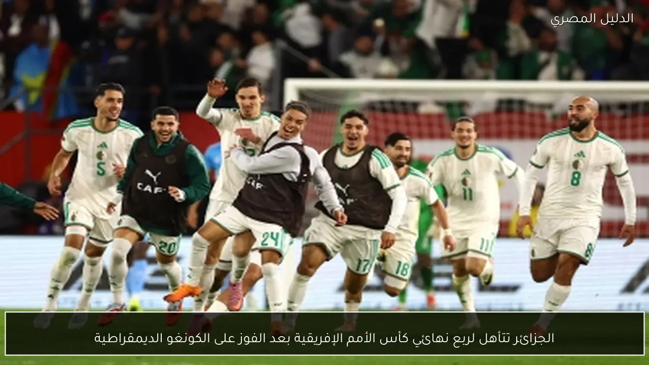 الجزائر تتأهل لربع نهائي كأس الأمم الإفريقية بعد الفوز على الكونغو الديمقراطية