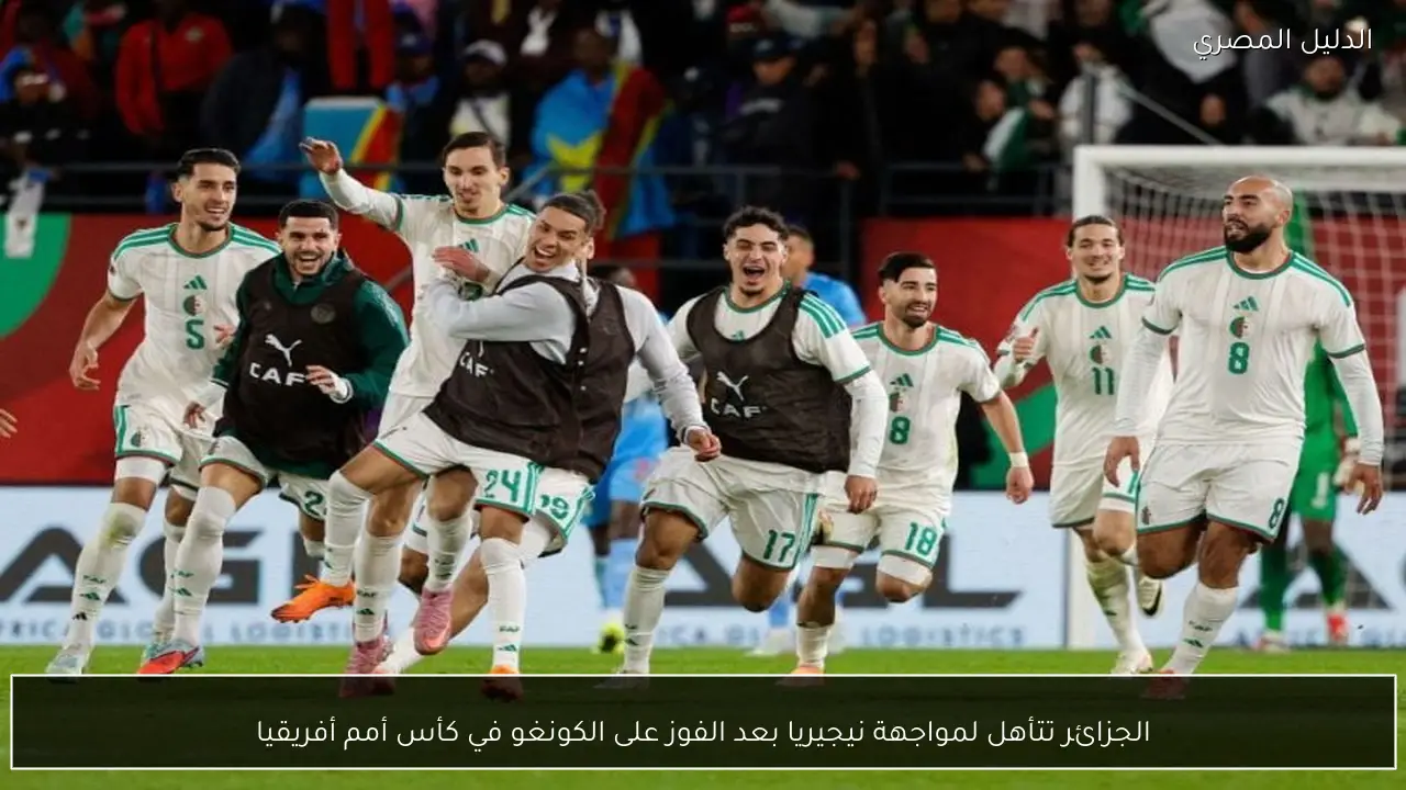الجزائر تتأهل لمواجهة نيجيريا بعد الفوز على الكونغو في كأس أمم أفريقيا