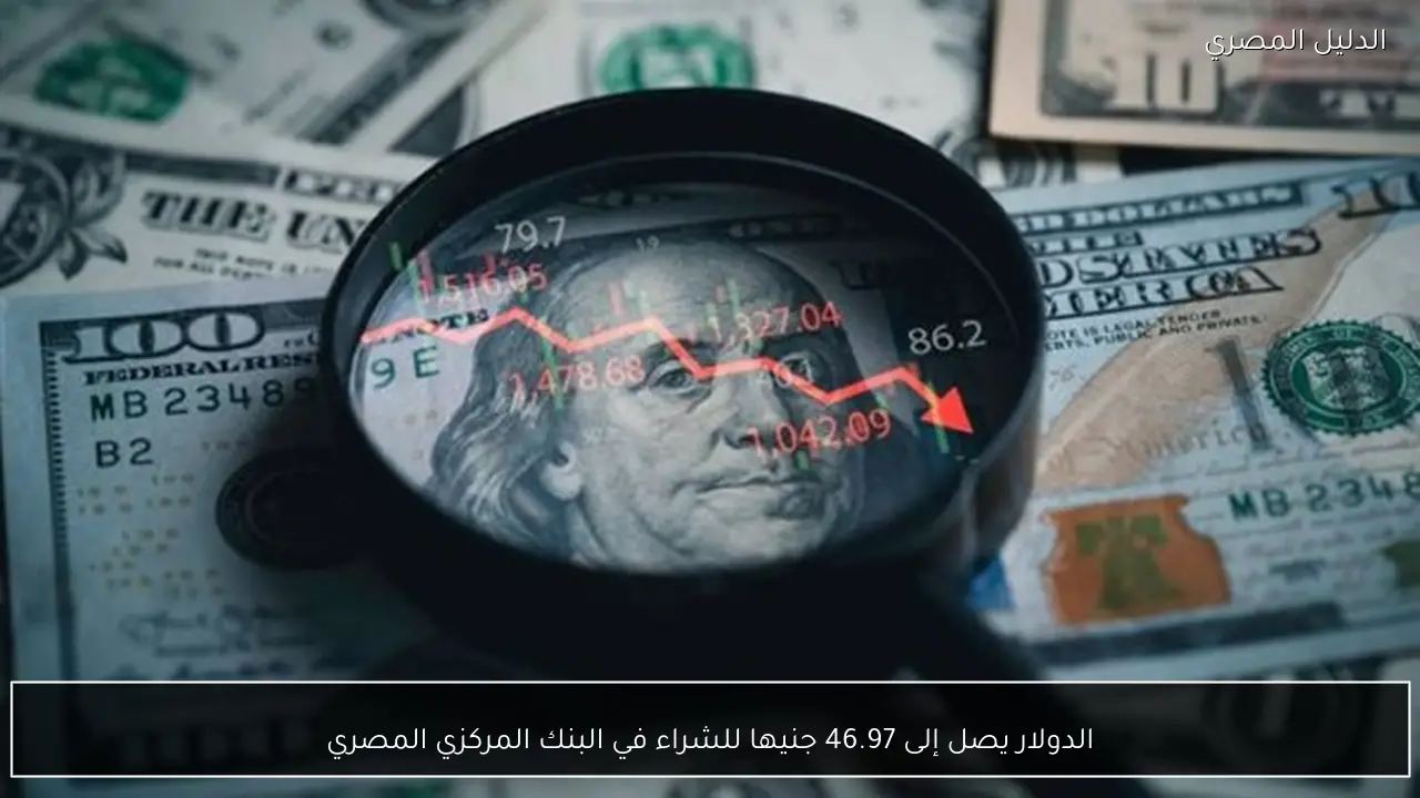 الدولار يصل إلى 46.97 جنيها للشراء في البنك المركزي المصري