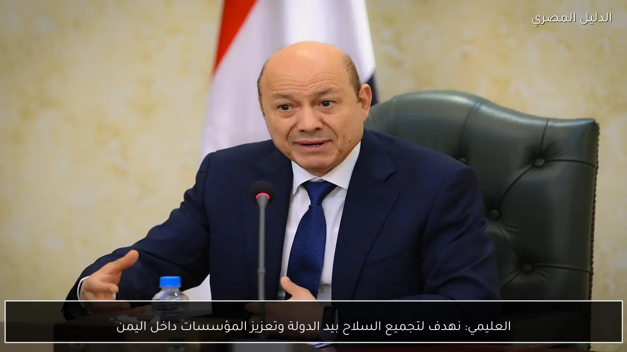 العليمي: نهدف لتجميع السلاح بيد الدولة وتعزيز المؤسسات داخل اليمن