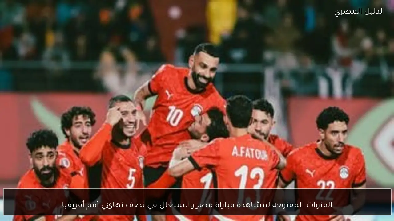 القنوات المفتوحة لمشاهدة مباراة مصر والسنغال في نصف نهائي أمم أفريقيا