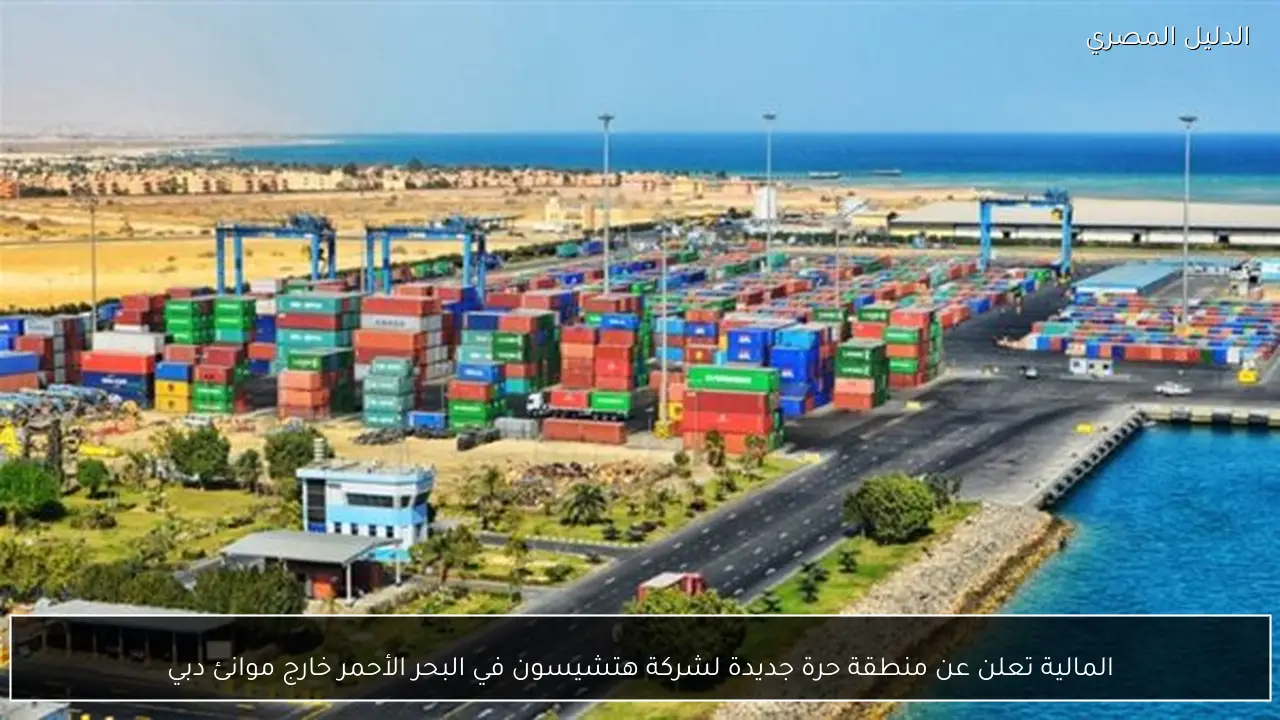 المالية تعلن عن منطقة حرة جديدة لشركة هتشيسون في البحر الأحمر خارج موانئ دبي