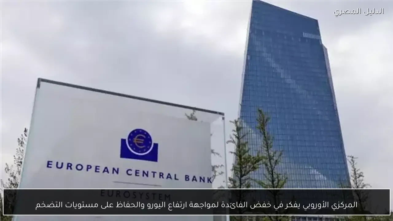 المركزي الأوروبي يفكر في خفض الفائدة لمواجهة ارتفاع اليورو والحفاظ على مستويات التضخم