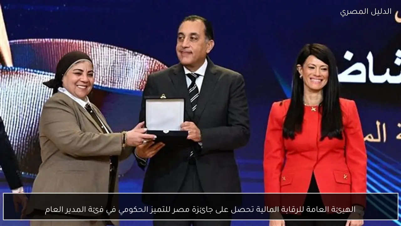 الهيئة العامة للرقابة المالية تحصل على جائزة مصر للتميز الحكومي في فئة المدير العام