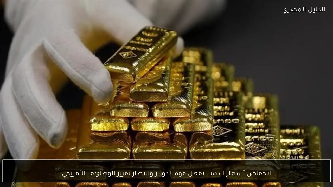 انخفاض أسعار الذهب بفعل قوة الدولار وانتظار تقرير الوظائف الأمريكي