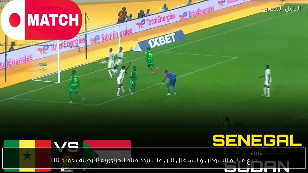 تابع مباراة السودان والسنغال الآن على تردد قناة الجزائرية الأرضية بجودة HD