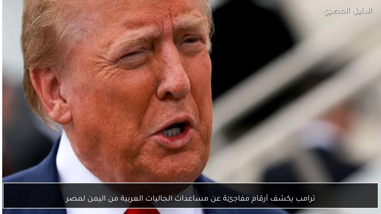 ترامب يكشف أرقام مفاجئة عن مساعدات الجاليات العربية من اليمن لمصر