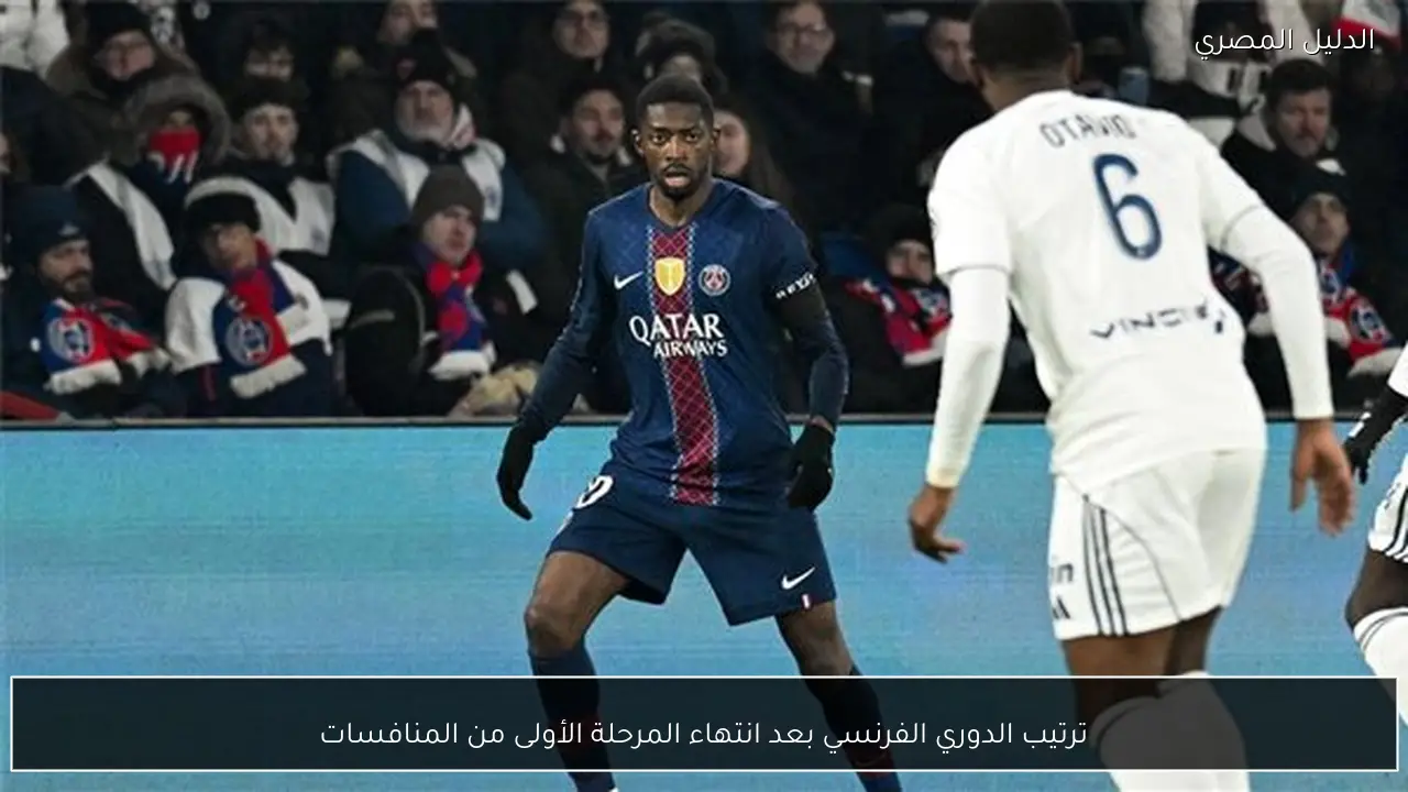 ترتيب الدوري الفرنسي بعد انتهاء المرحلة الأولى من المنافسات