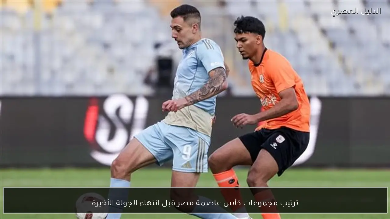 ترتيب مجموعات كأس عاصمة مصر قبل انتهاء الجولة الأخيرة