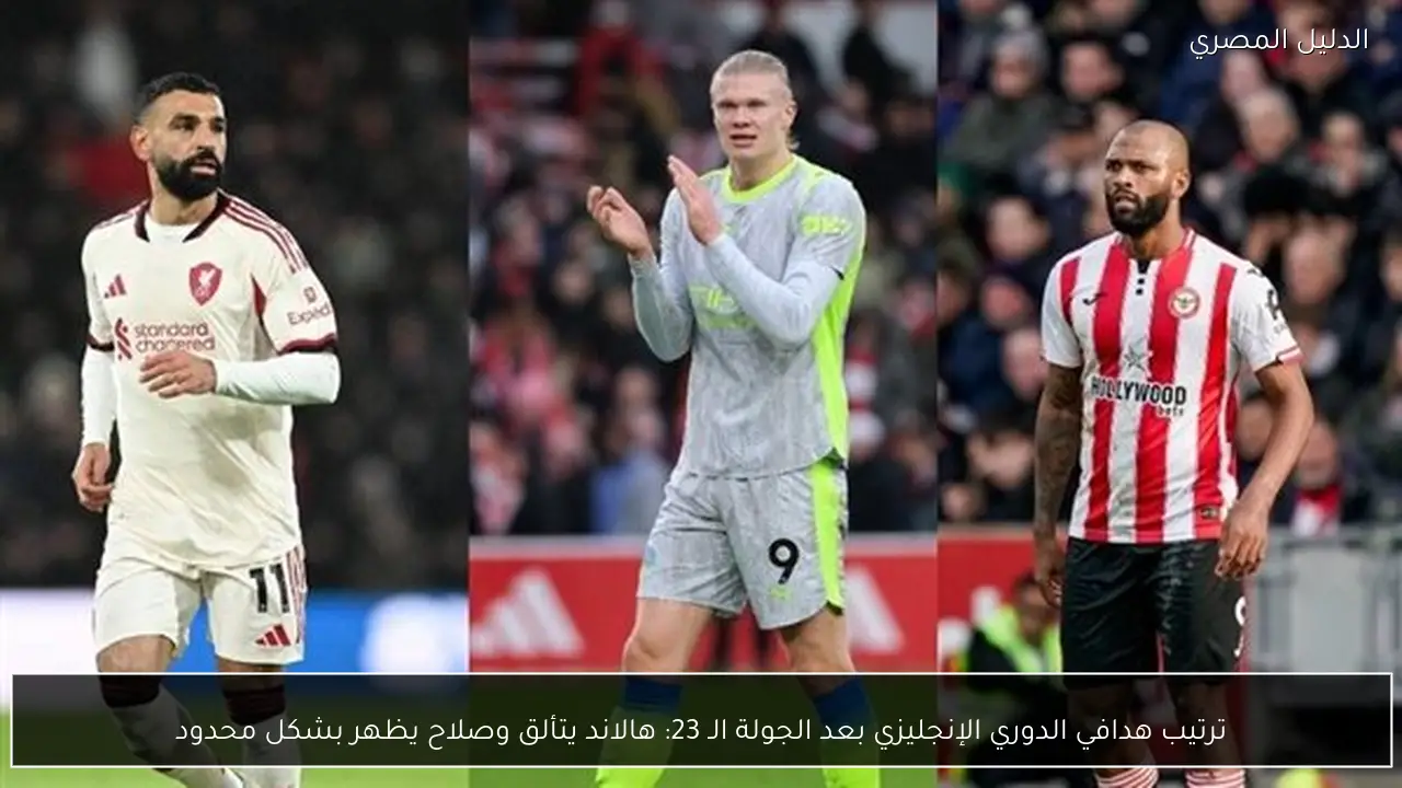 ترتيب هدافي الدوري الإنجليزي بعد الجولة الـ 23: هالاند يتألق وصلاح يظهر بشكل محدود