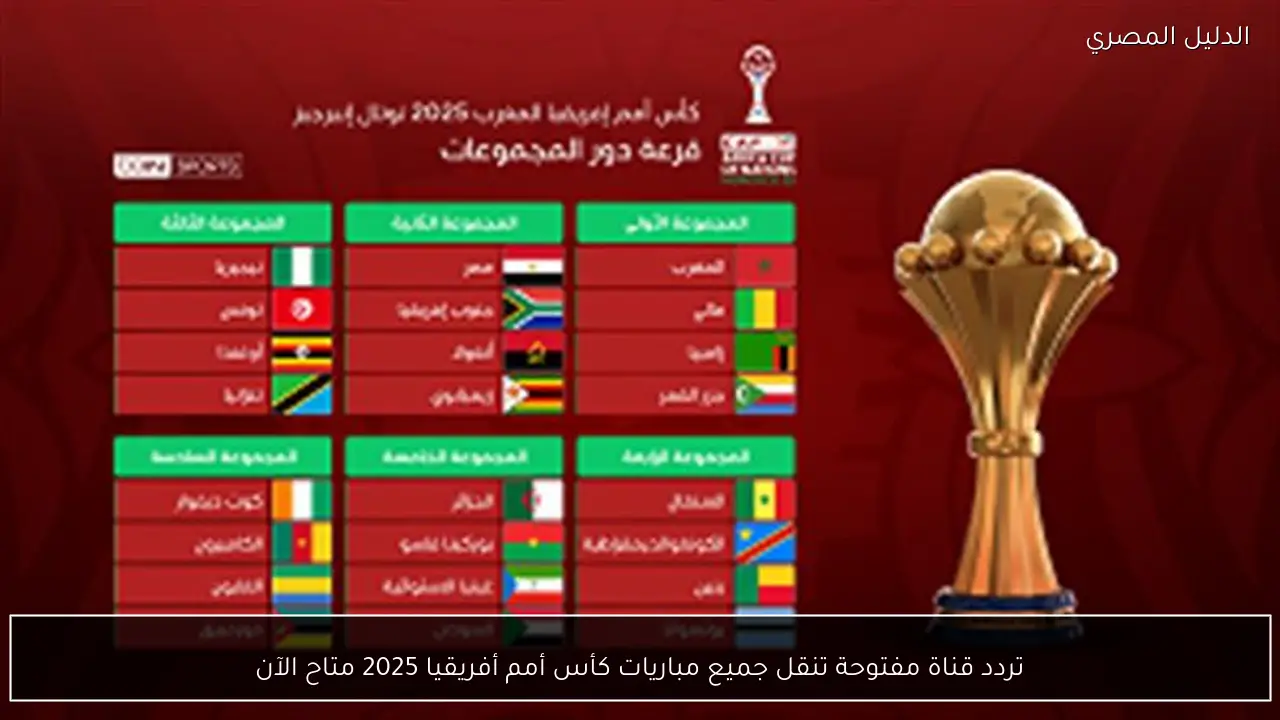 تردد قناة مفتوحة تنقل جميع مباريات كأس أمم أفريقيا 2025 متاح الآن
