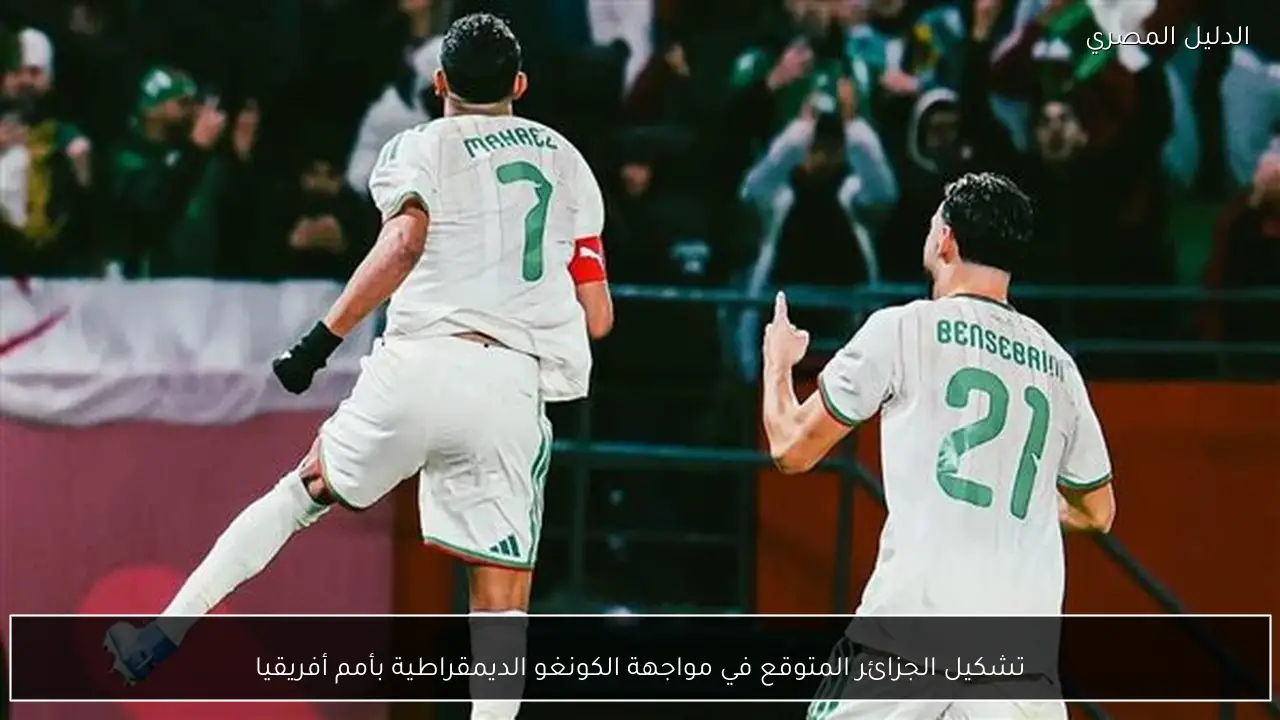 تشكيل الجزائر المتوقع في مواجهة الكونغو الديمقراطية بأمم أفريقيا