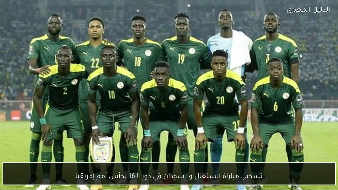 تشكيل مباراة السنغال والسودان في دور الـ16 لكأس أمم إفريقيا
