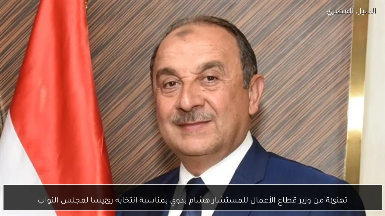 تهنئة من وزير قطاع الأعمال للمستشار هشام بدوي بمناسبة انتخابه رئيسا لمجلس النواب