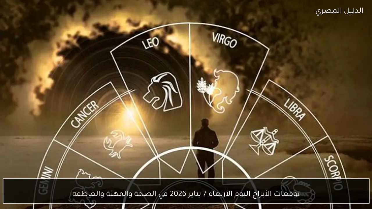 توقعات الأبراج اليوم الأربعاء 7 يناير 2026 في الصحة والمهنة والعاطفة