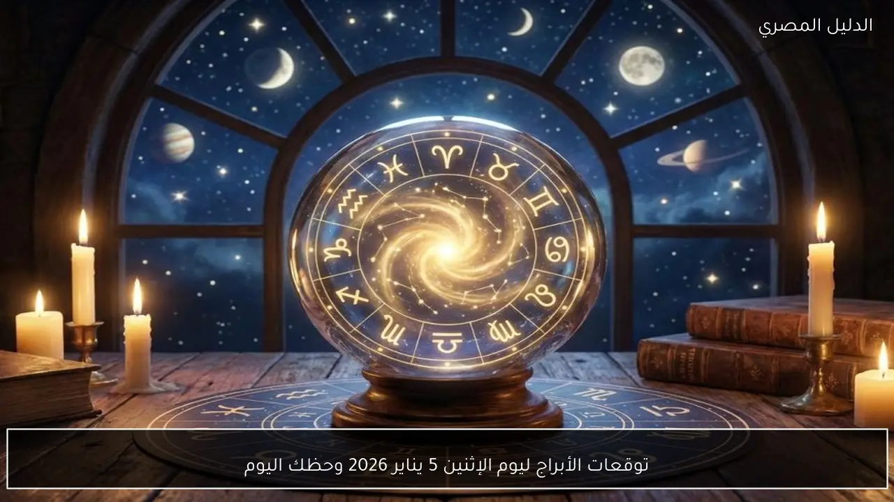 توقعات الأبراج ليوم الإثنين 5 يناير 2026 وحظك اليوم
