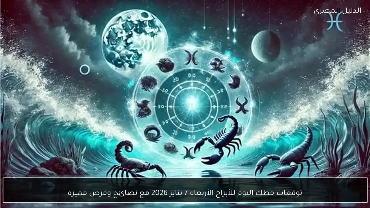 توقعات حظك اليوم للأبراج الأربعاء 7 يناير 2026 مع نصائح وفرص مميزة