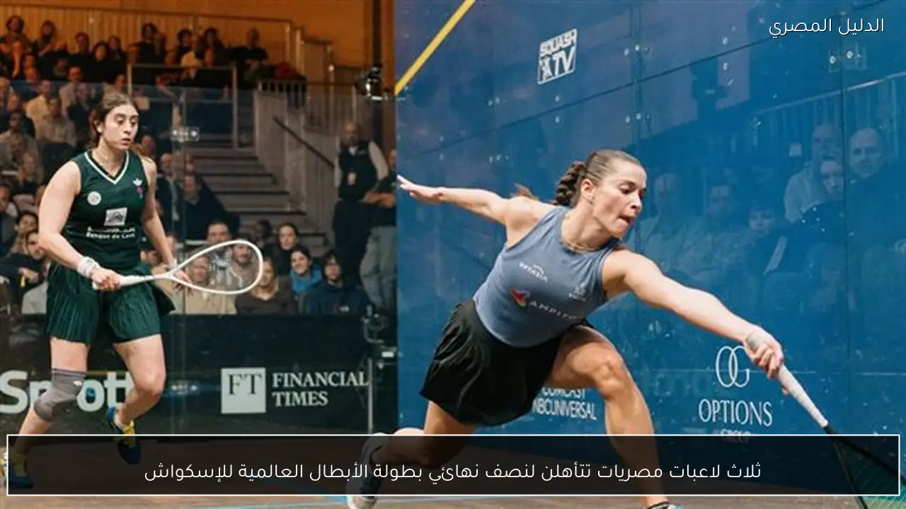 ثلاث لاعبات مصريات تتأهلن لنصف نهائي بطولة الأبطال العالمية للإسكواش