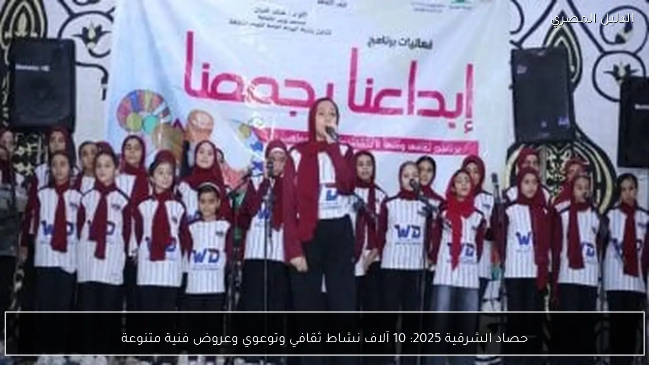 حصاد الشرقية 2025: 10 آلاف نشاط ثقافي وتوعوي وعروض فنية متنوعة
