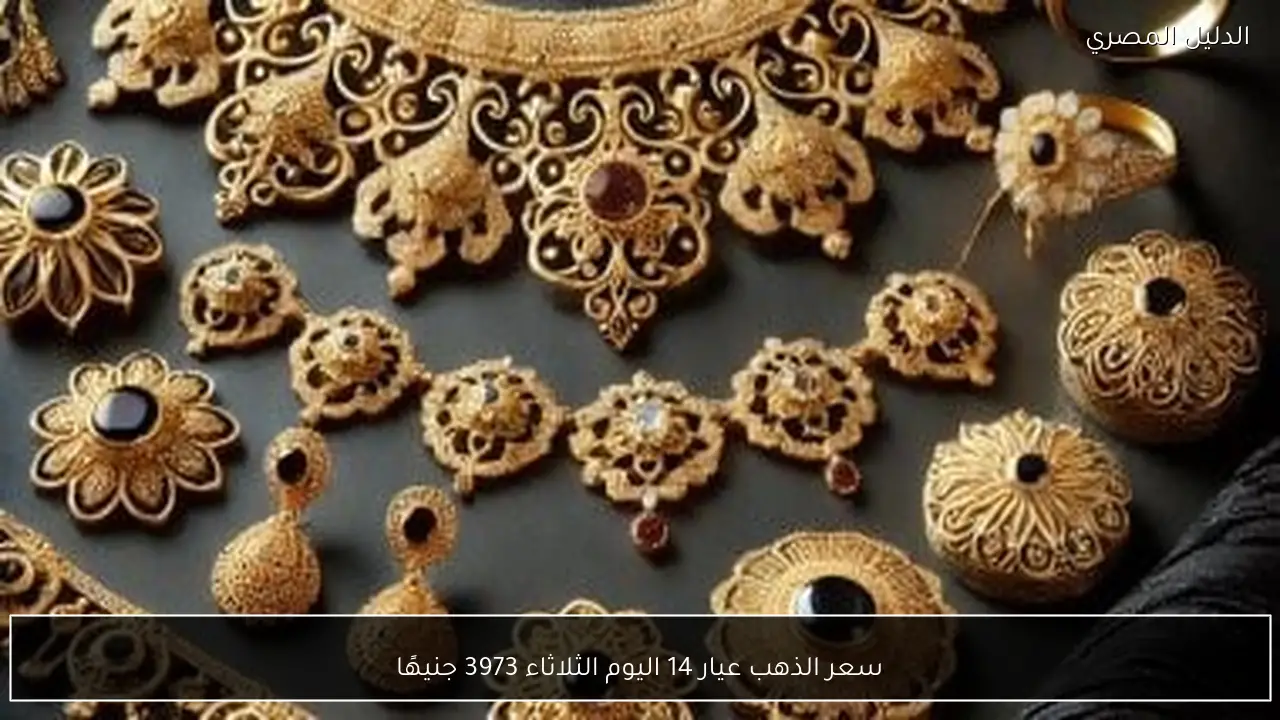 سعر الذهب عيار 14 اليوم الثلاثاء 3973 جنيهًا