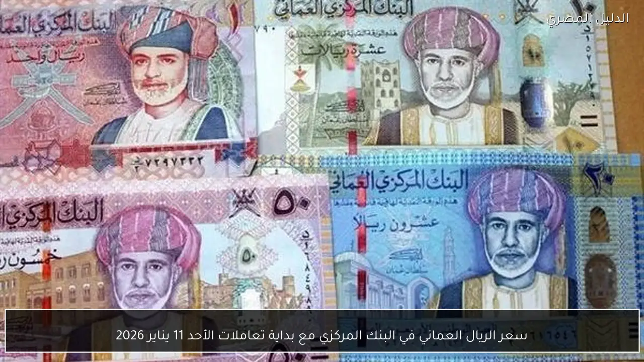 سعر الريال العماني في البنك المركزي مع بداية تعاملات الأحد 11 يناير 2026