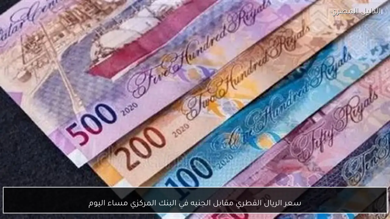 سعر الريال القطري مقابل الجنيه في البنك المركزي مساء اليوم