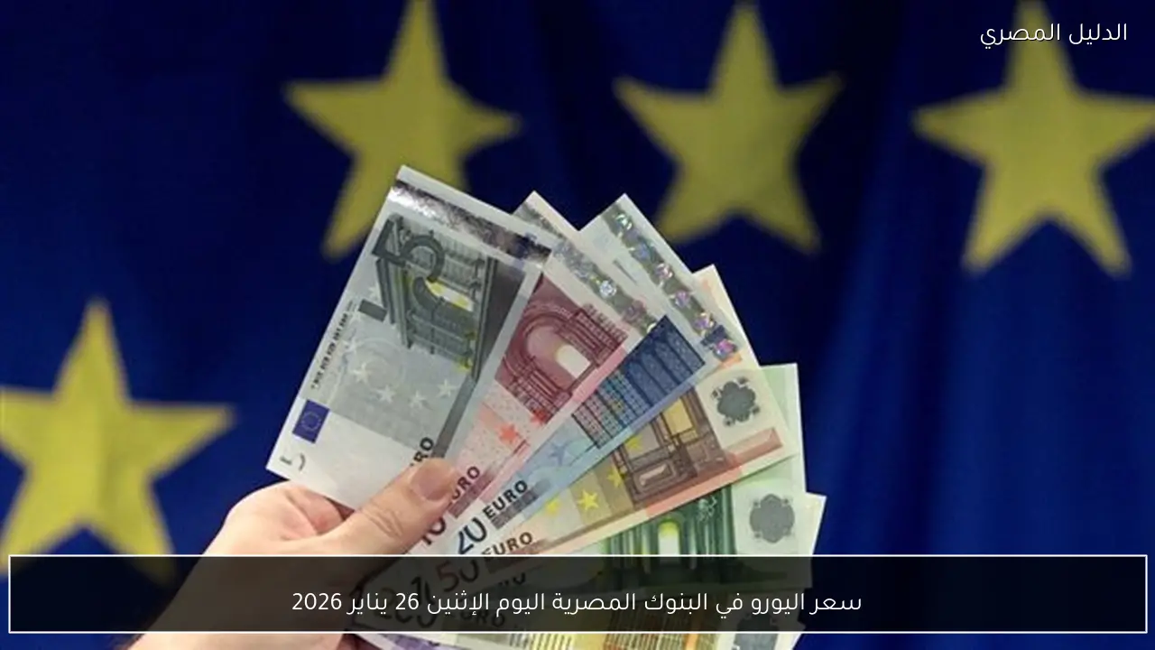 سعر اليورو في البنوك المصرية اليوم الإثنين 26 يناير 2026