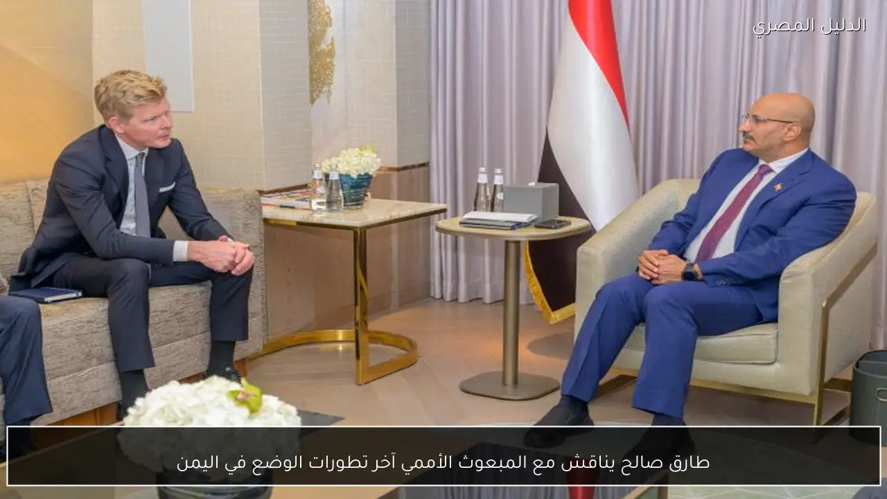 طارق صالح يناقش مع المبعوث الأممي آخر تطورات الوضع في اليمن