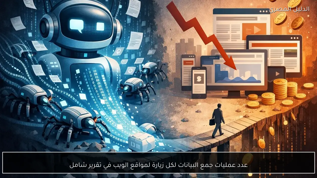 عدد عمليات جمع البيانات لكل زيارة لمواقع الويب في تقرير شامل