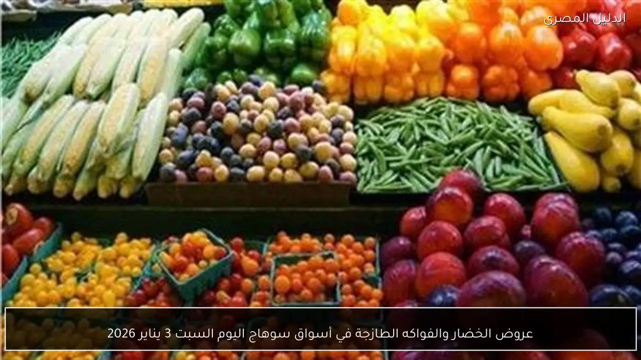 عروض الخضار والفواكه الطازجة في أسواق سوهاج اليوم السبت 3 يناير 2026