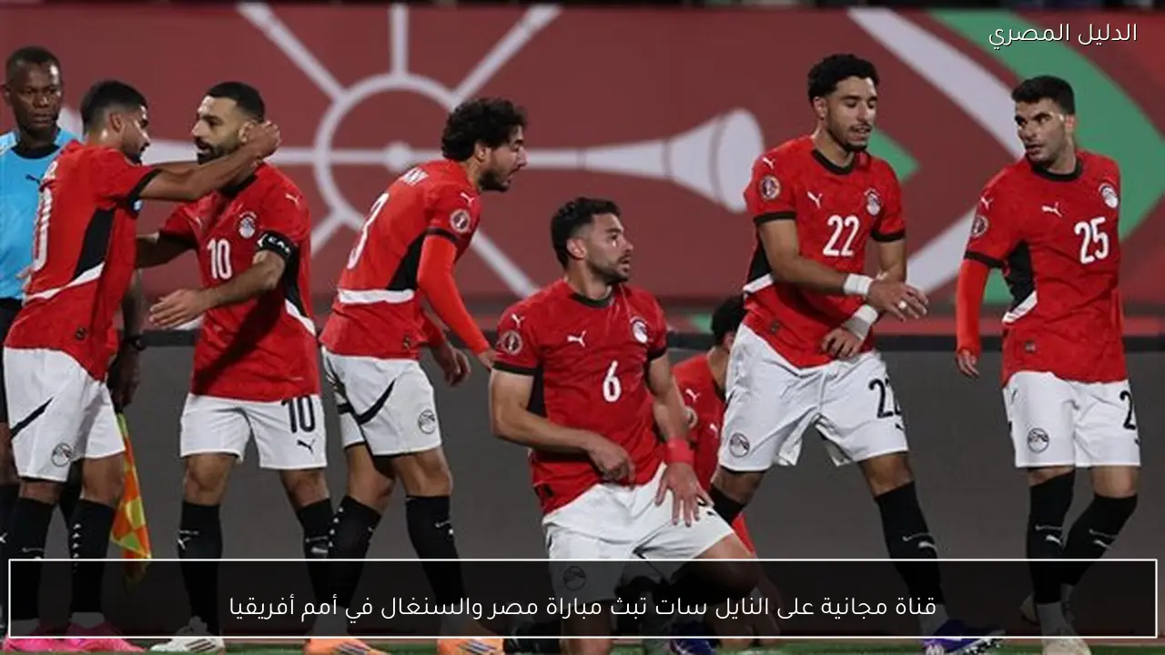 قناة مجانية على النايل سات تبث مباراة مصر والسنغال في أمم أفريقيا