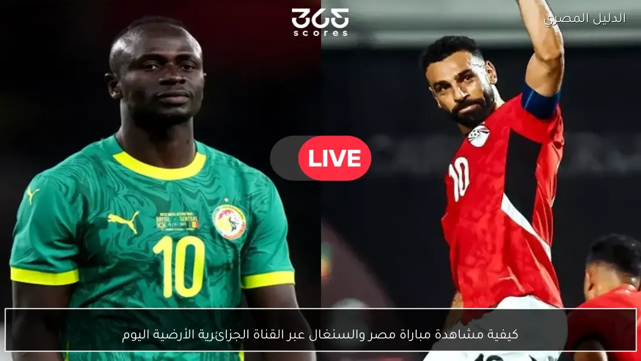 كيفية مشاهدة مباراة مصر والسنغال عبر القناة الجزائرية الأرضية اليوم