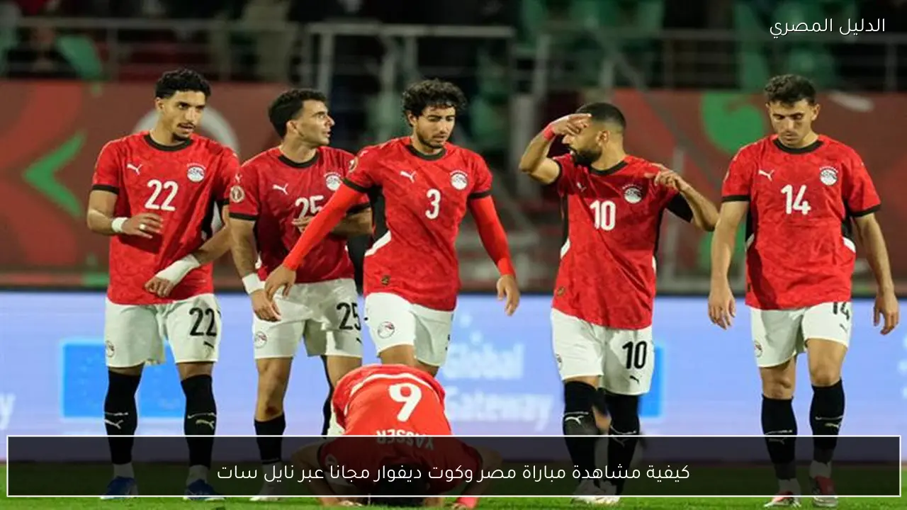 كيفية مشاهدة مباراة مصر وكوت ديفوار مجانا عبر نايل سات